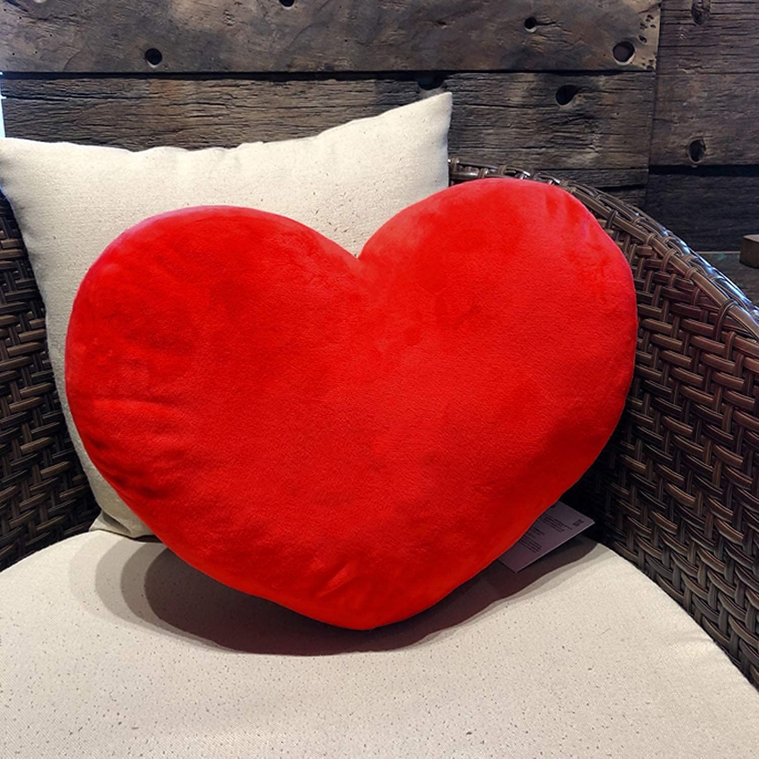 Cute Plush Red Heart Pillow Cushion Toy - Throw Pillows Gift for Kids, Friends, Children, Girls - Fit for Living Room, Bedroom, Dining Room, Office, Sofa, Cars, Chairs